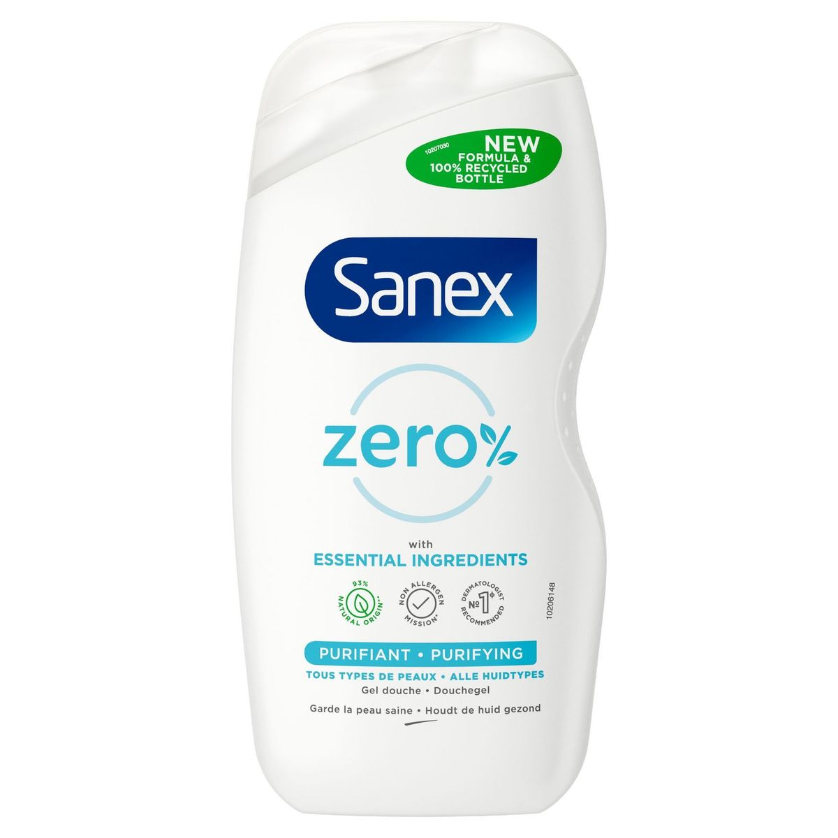 Zuiverende douchegel Sanex Zero% voor alle huidtypes {500ml}