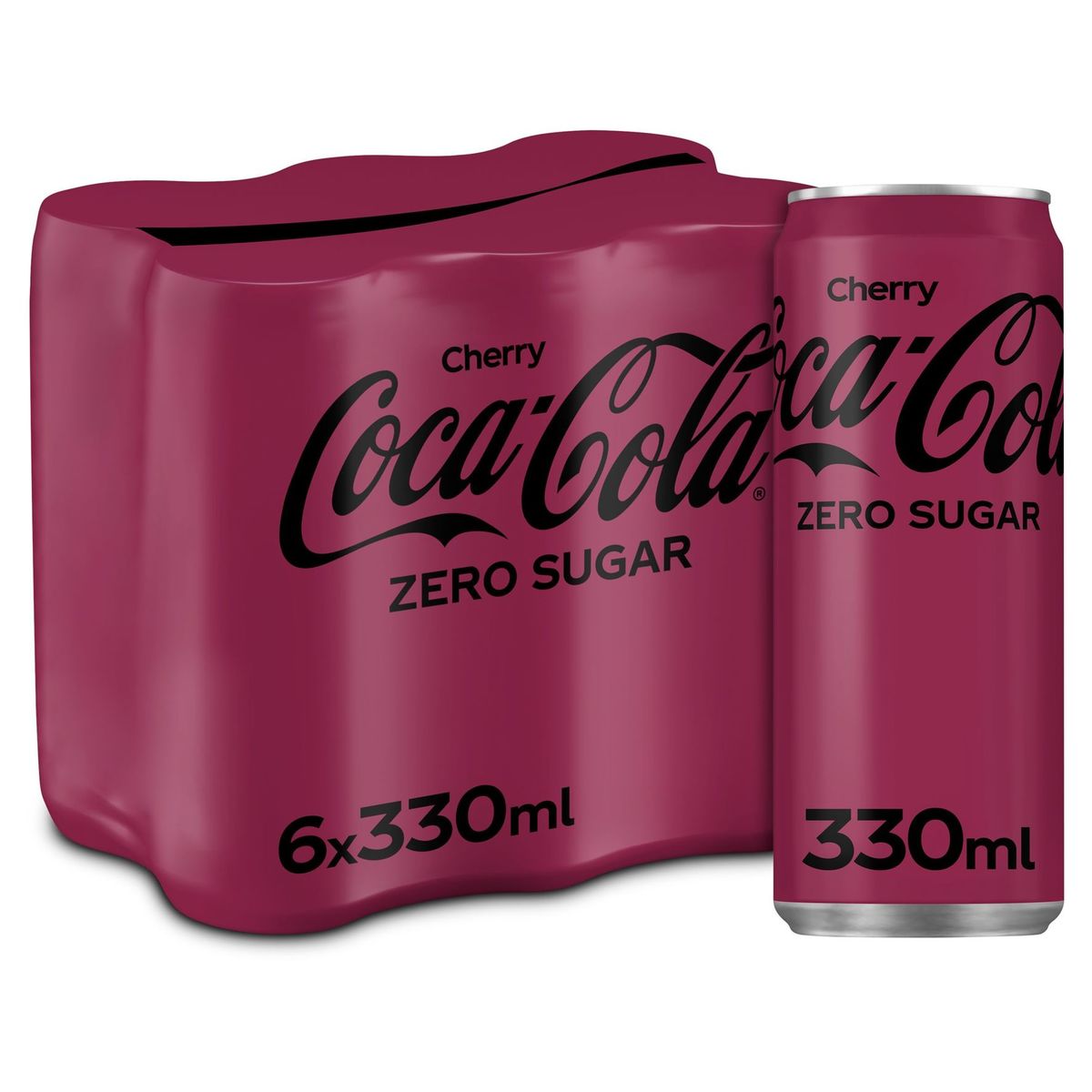Coca-Cola Zero Cherry Coke Soft Drink 6 x 330 ml