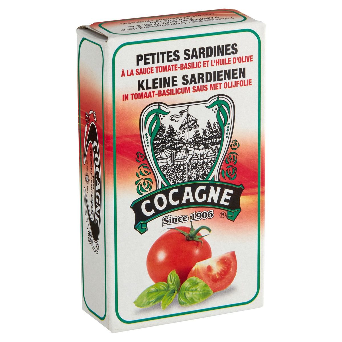 COCAGNE Kleine Sardienen in TomaatBasilicum Saus met Olijfolie 90 g