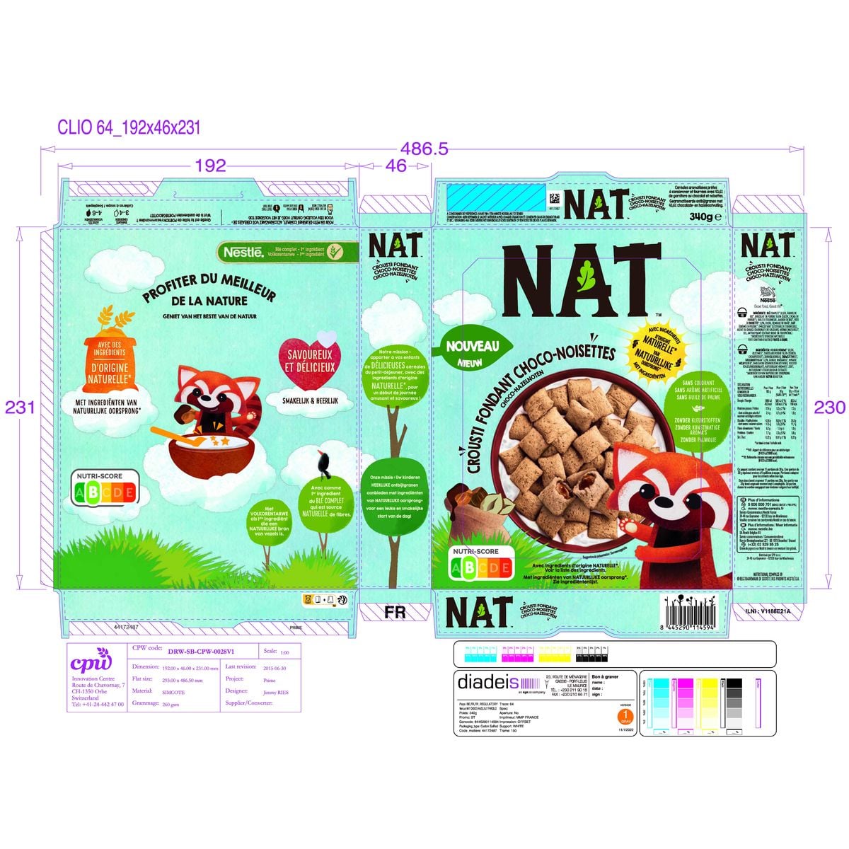 Ontbijtgranen Crousti Fondant Choco Hazelnoot 340g | Carrefour