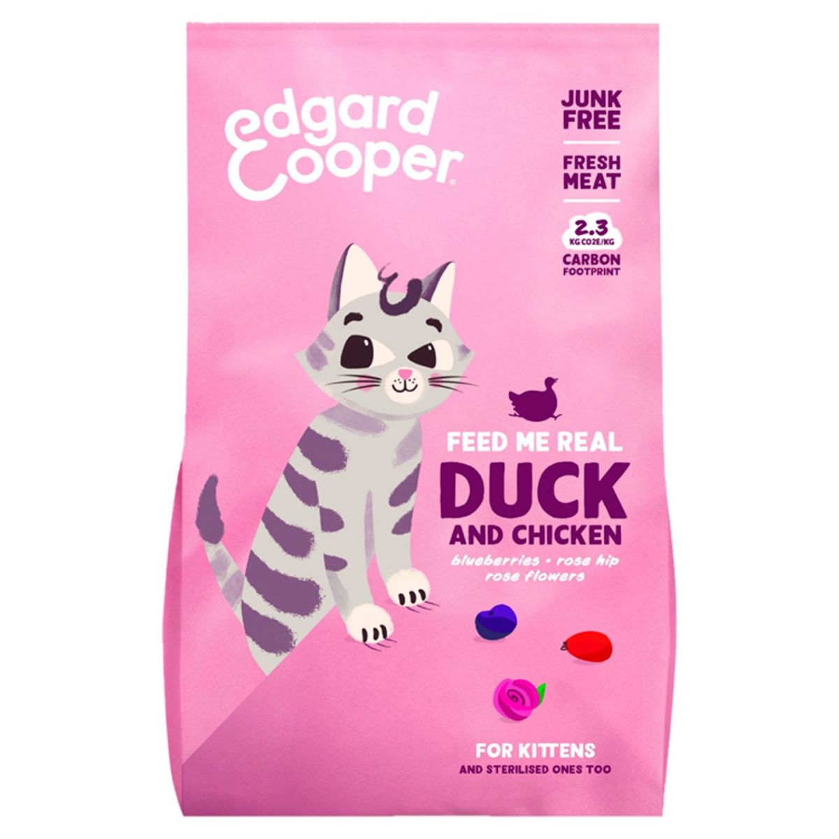 Edgard & Cooper Duck and Chicken Kitten Dry Food 750 g