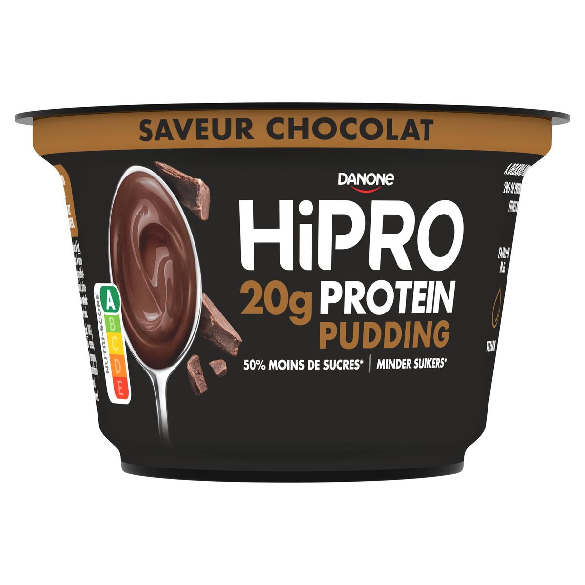 DANONE HIPRO 20g Proteines Pudding Saveur Chocolat 0% m.g.  200 g
