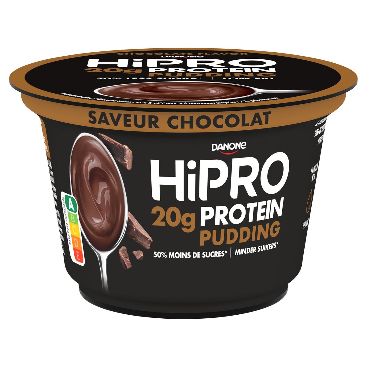 DANONE HIPRO 20g Proteines Pudding Saveur Chocolat 0% m.g.  200 g