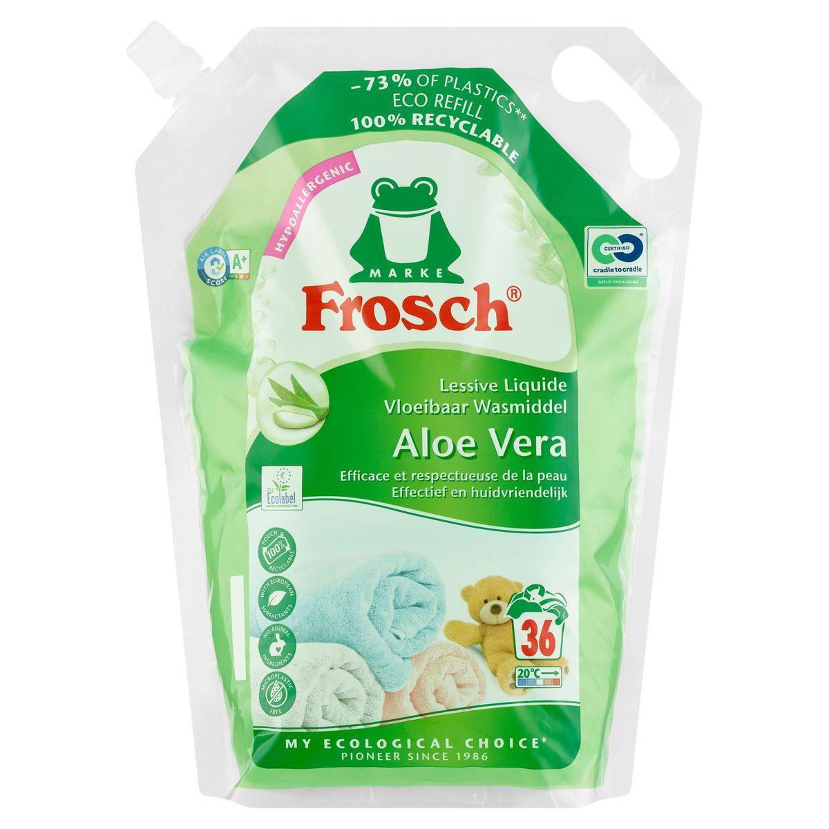 Frosch Ecological Lessive - Peaux Sensibles Aloe Vera 1.8 L 36 Lavages