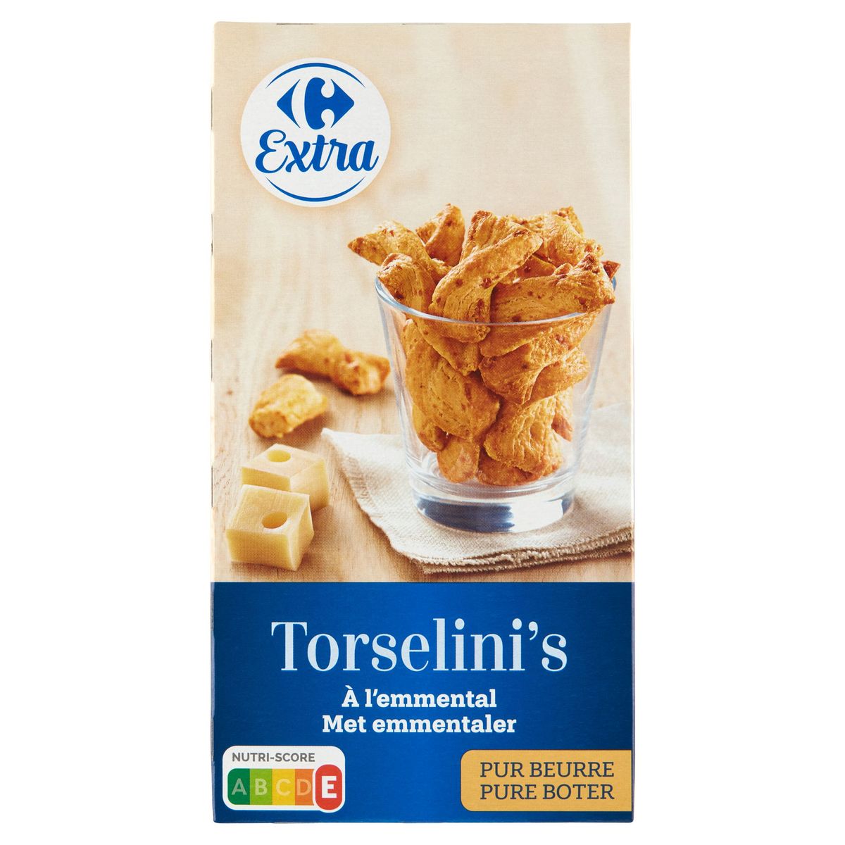 Carrefour Extra Torselini's met Emmentaler 125 g