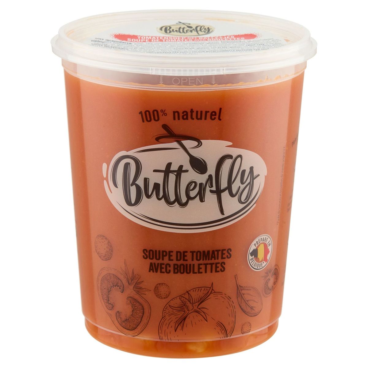 Butterfly Soupe de Tomates avec Boulettes 950 ml
