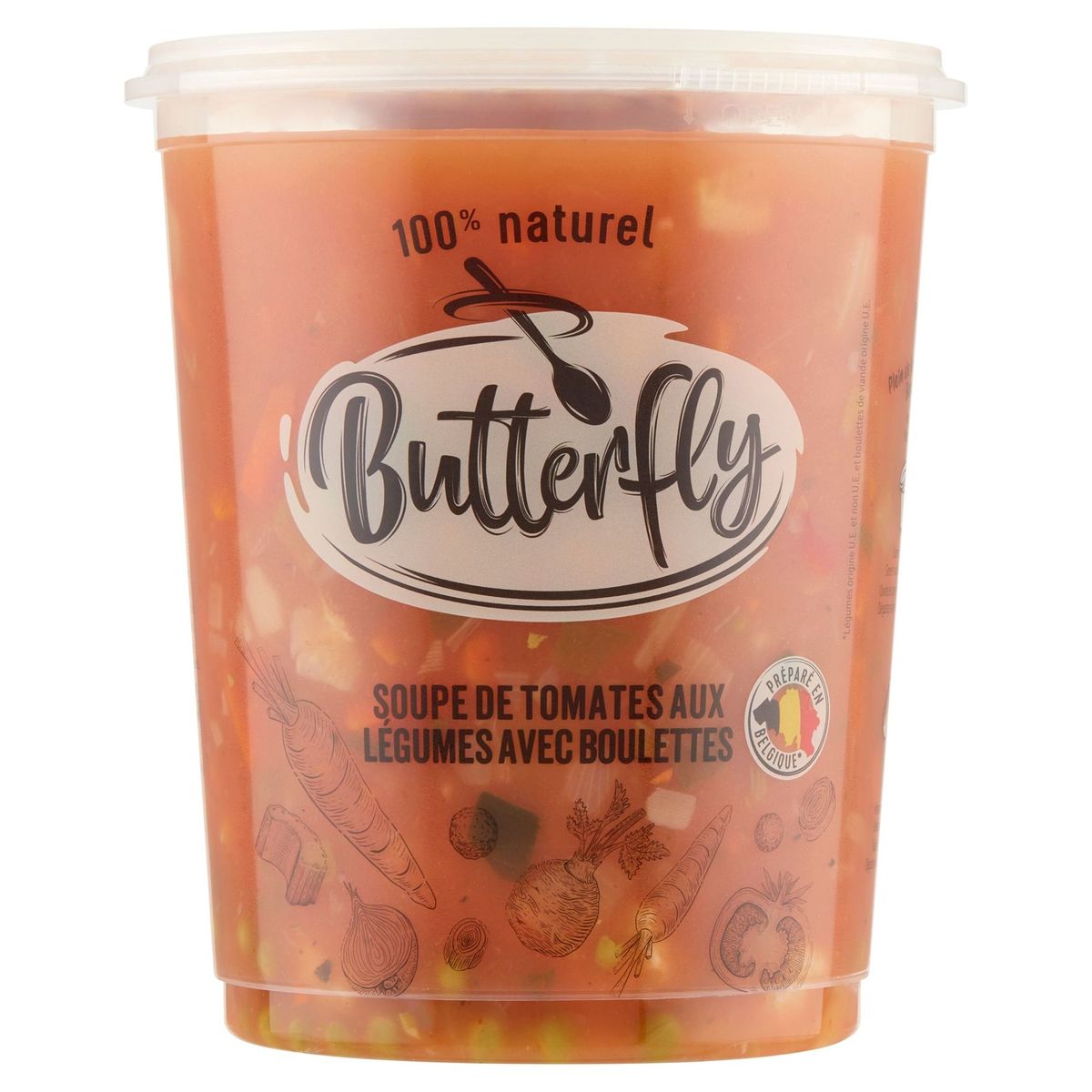 Butterfly Soupe de Tomates aux Légumes avec Boulettes 950 ml