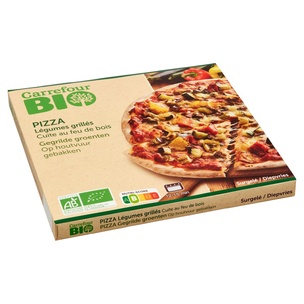 Carrefour Bio Pizza Légumes Grillés 380 g