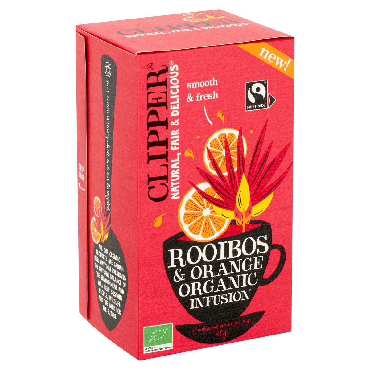 Clipper Rooibos & Orange Organic Infusion 20 Zakjes 40 g