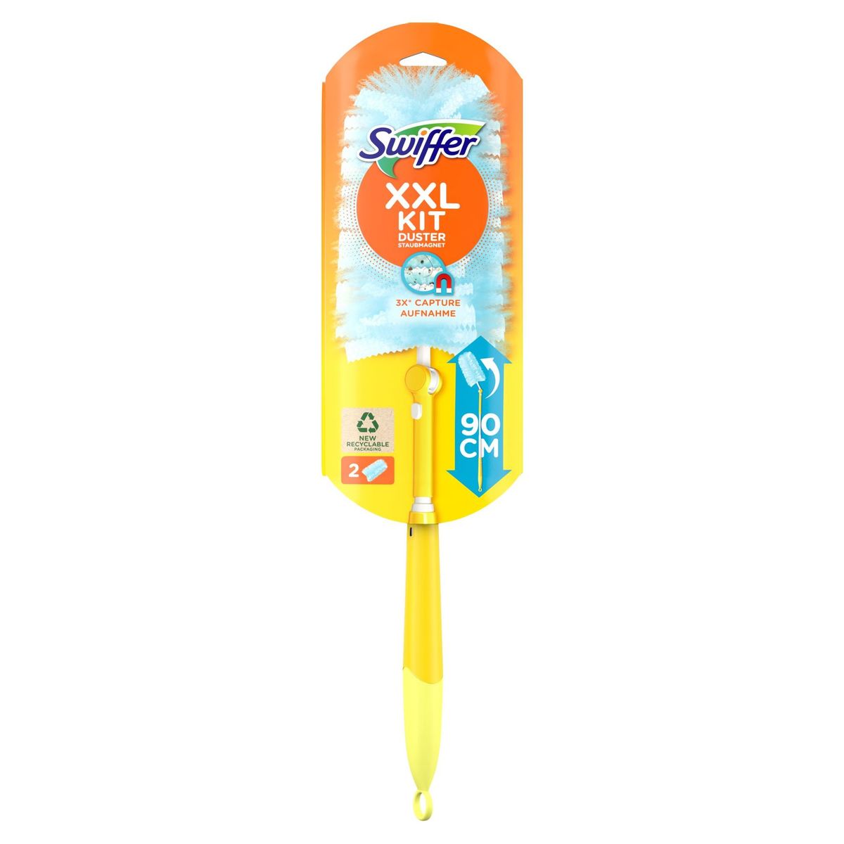 Plumeau Swiffer Duster XXL, Kit, 1Manche + 2Recharges