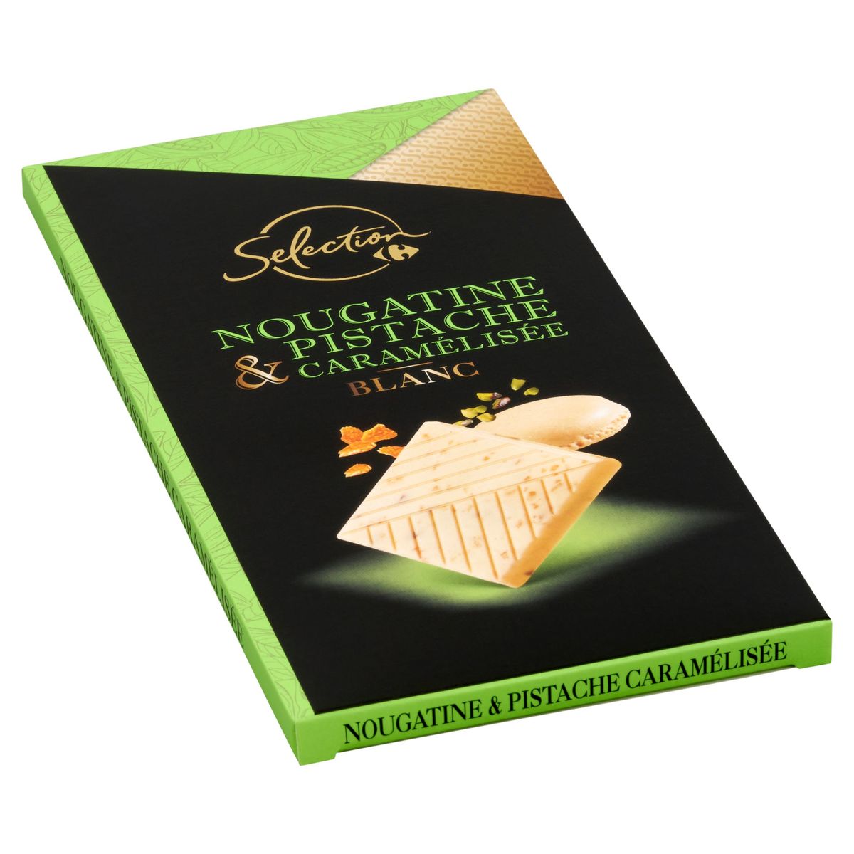 Tablette de chocolat blanc nougatine pistaches CARREFOUR SELECTION