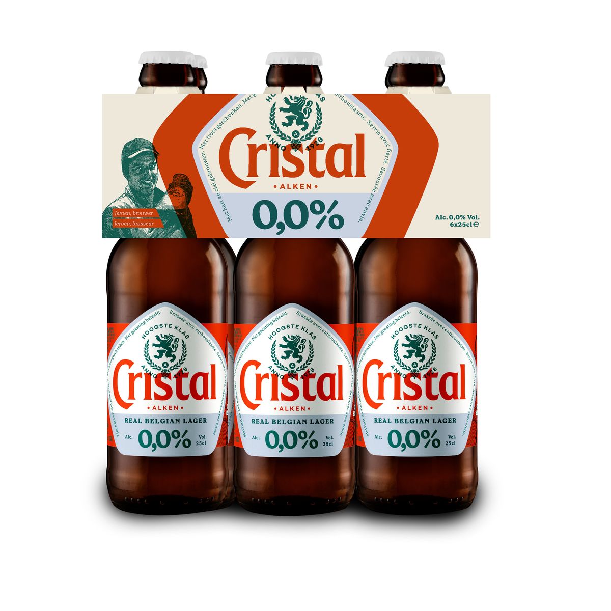 Cristal Alken Real Belgian Lager Alc. 0.0% Vol. 6 x 250 ml