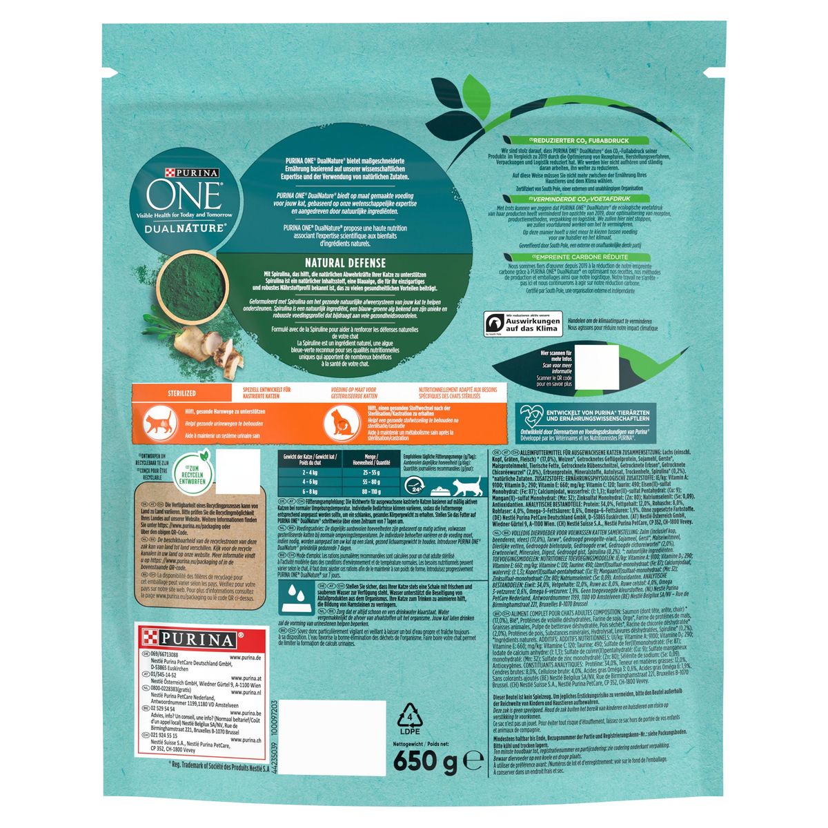 ONE DUAL NATURE Sterilized Zalm 650 g
