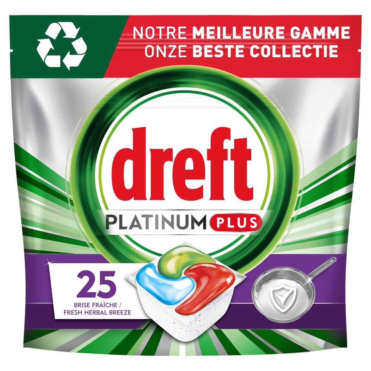 Dreft Platinum Plus Lave-Vaisselle All In One, Machine Clean Action