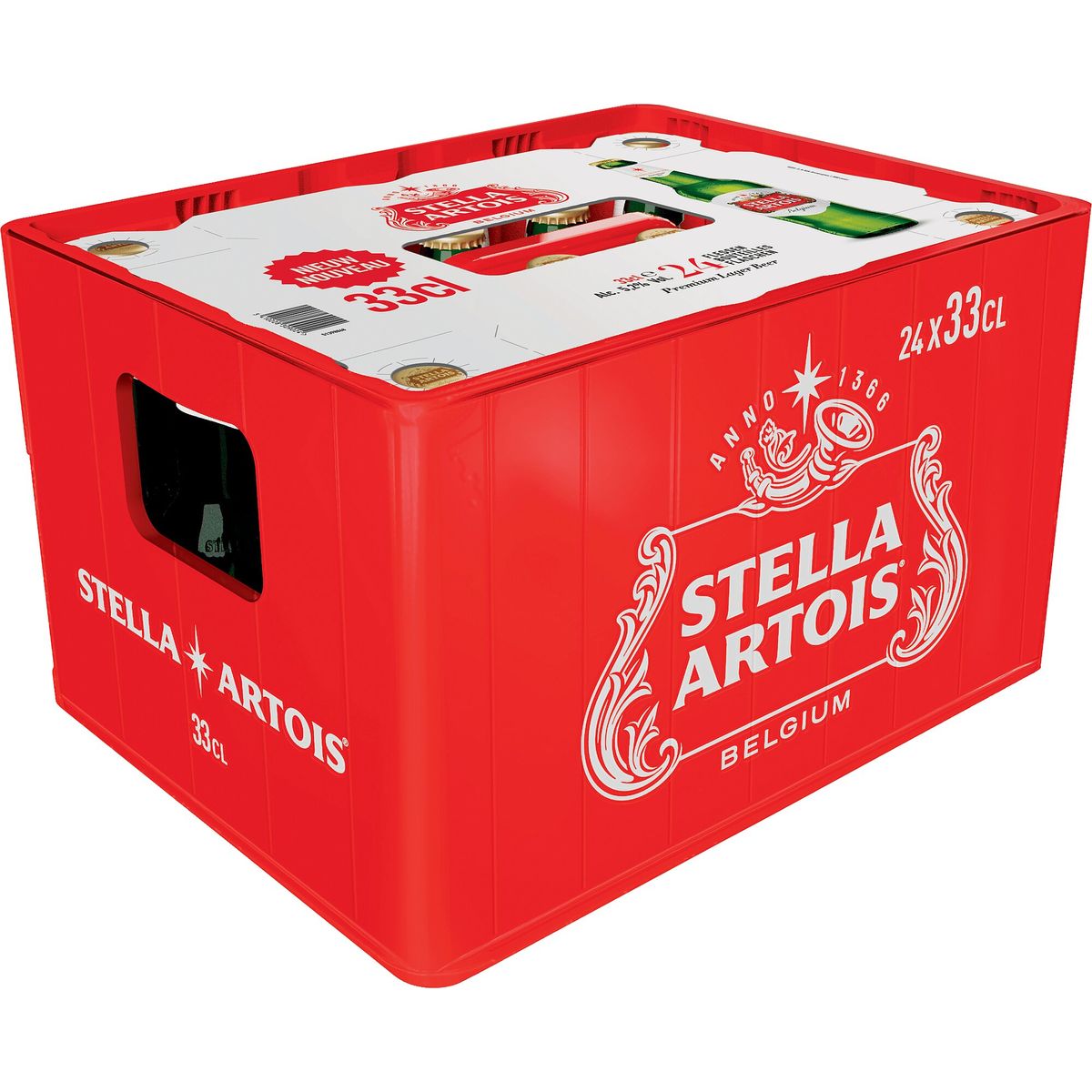 Stella Artois Bière Blonde Pils 5.2% Alc 24 x 33 cl Bac