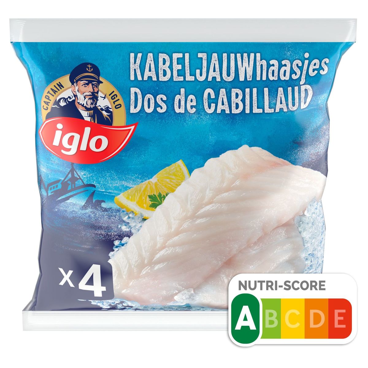 Captain Iglo Dos de Cabillaud 4 Pièces 500 g