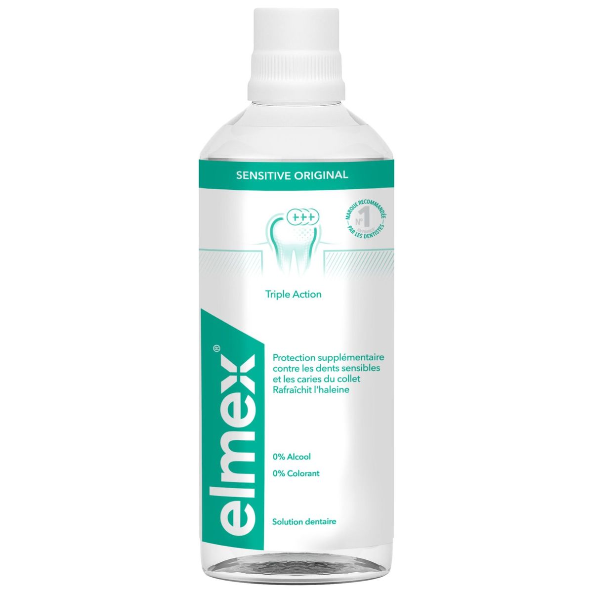 Elmex Sensitive Original Bain de bouche 0% Colorant 400 ml