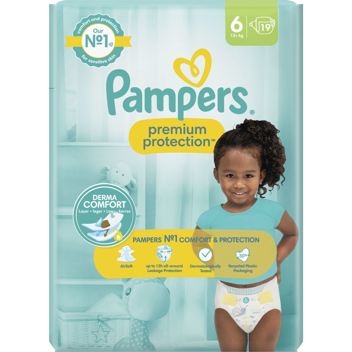 Pampers Premium Protection Taille 6 - 120 Langes - 13kg+