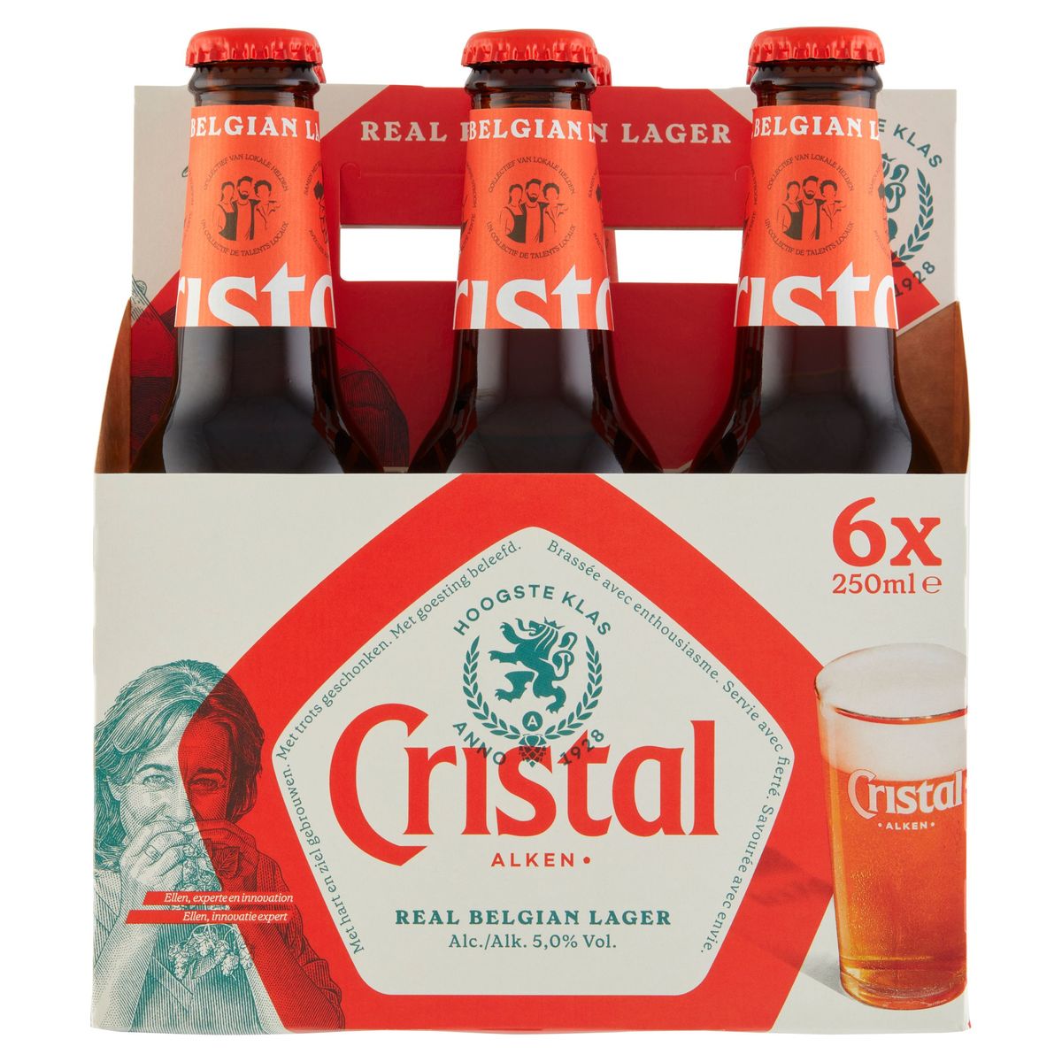 Cristal Alken Real Belgian Lager 6 x 250 ml