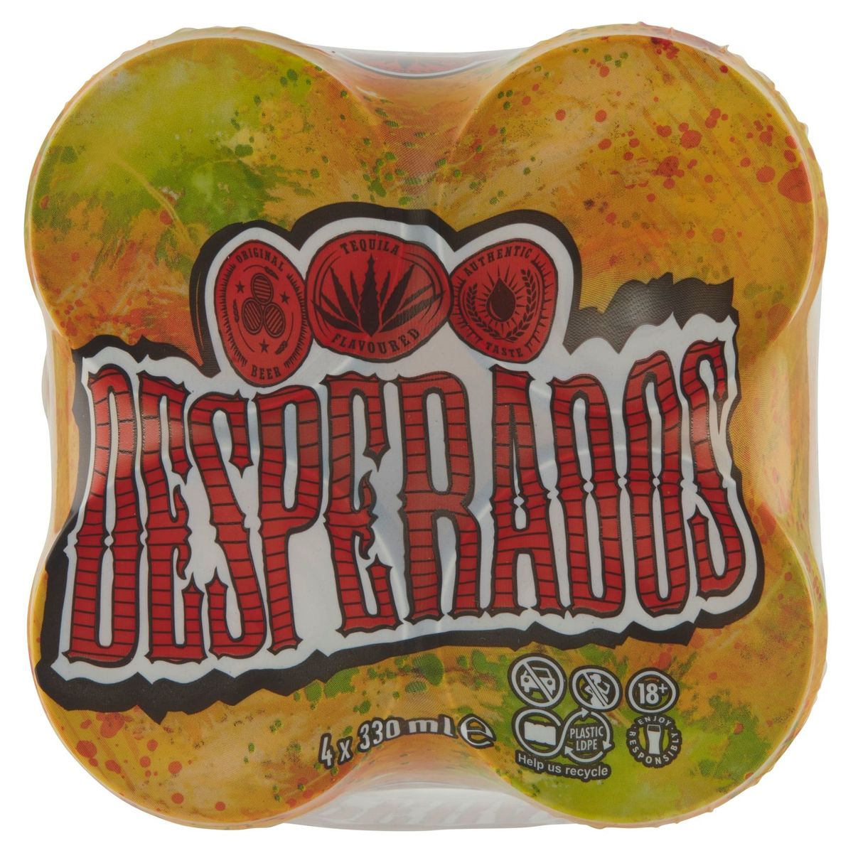 Desperados Original Bière Aromatisée avec Tequila 4 x 330 ml