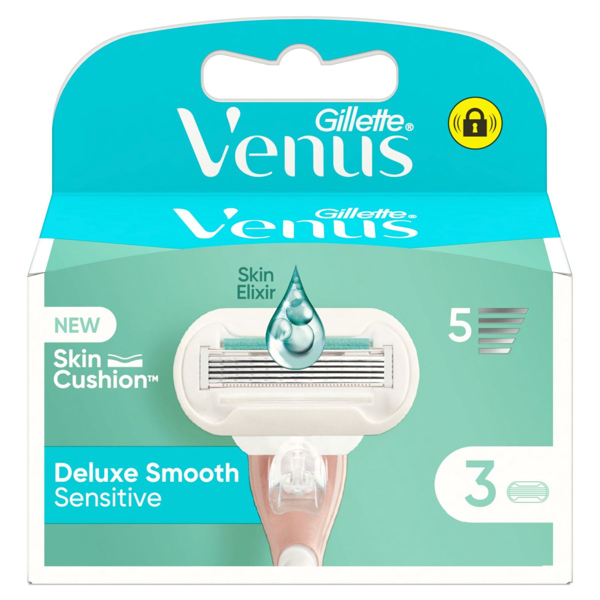 Gillette Venus Deluxe Smooth Sensitive Recharges De Lames, Pour Femme, Lot De 3