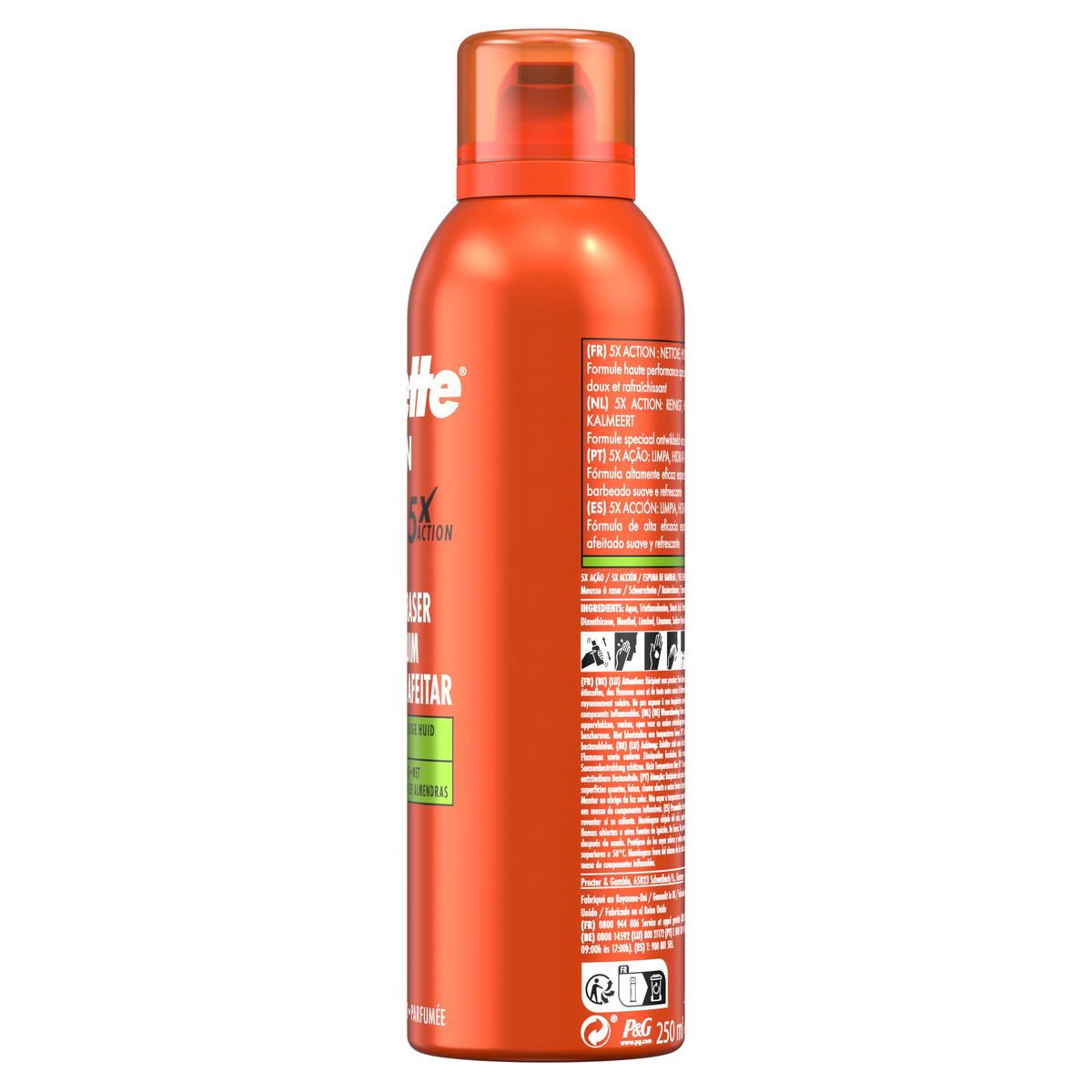 Gillette Fusion Mousse à raser pour peaux sensibles, 250ml
