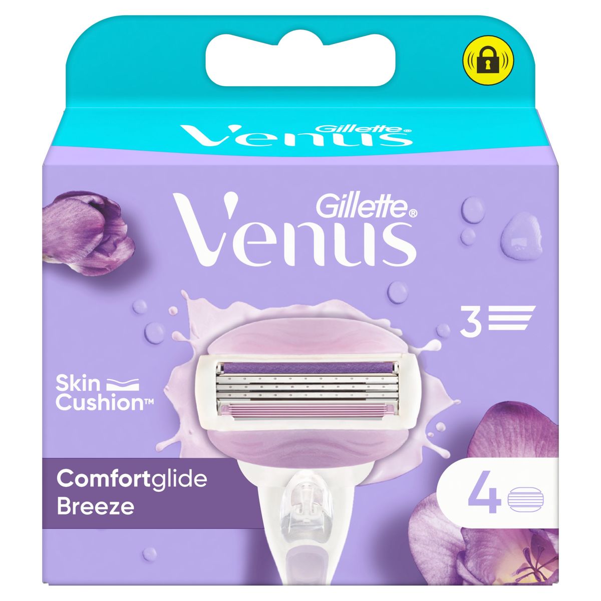 Gillette Venus Comfortglide Breeze Recharges De Lames, Pour Femme, Lot De 4
