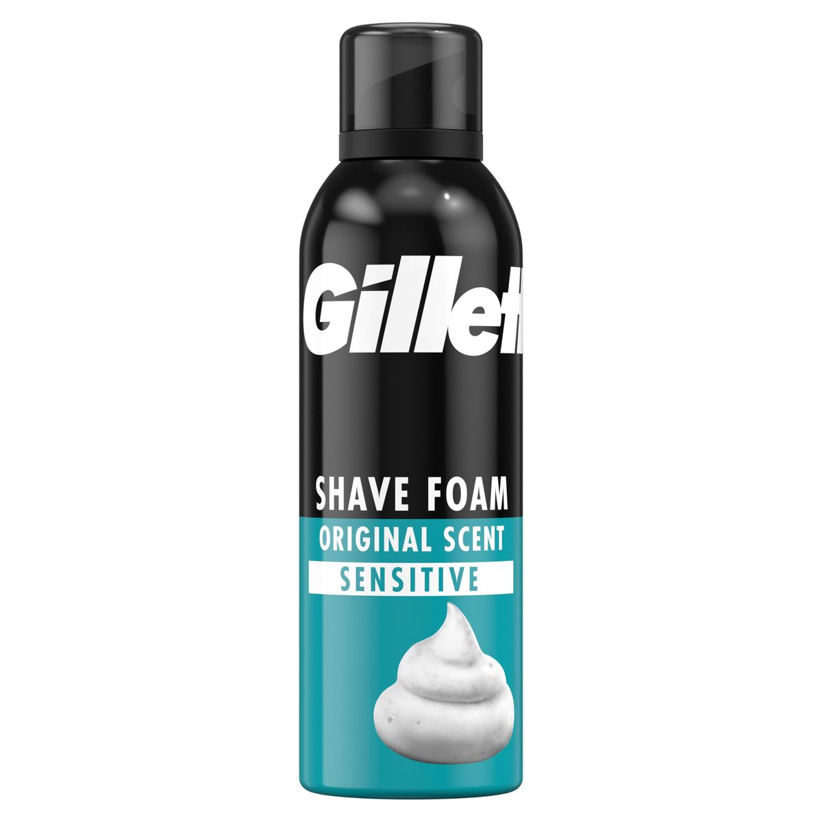 Gillette Classique Mousse à raser pour peaux sensibles, 200ml