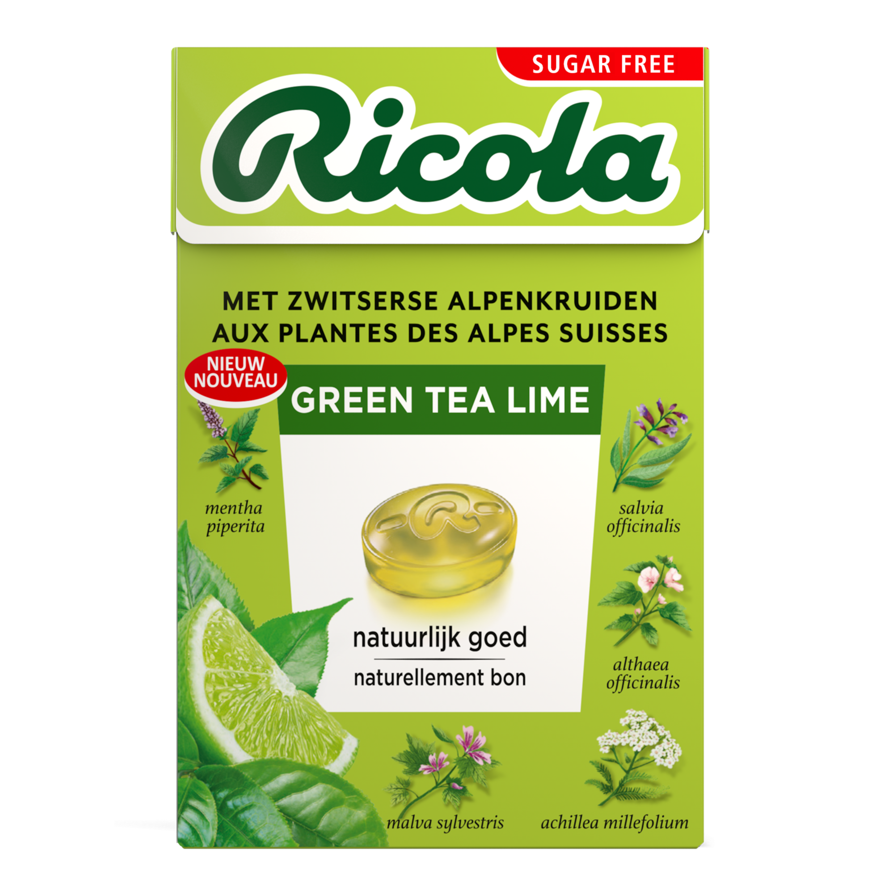 Ricola Green Tea Lime aux Plantes des Alpes Suisses 50 g