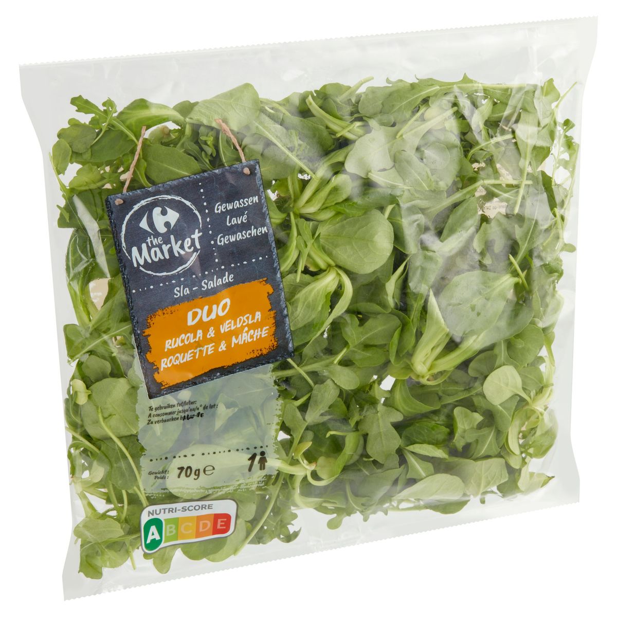 Carrefour The Market Lavé Salade Roquette & Mâche Duo 70 g