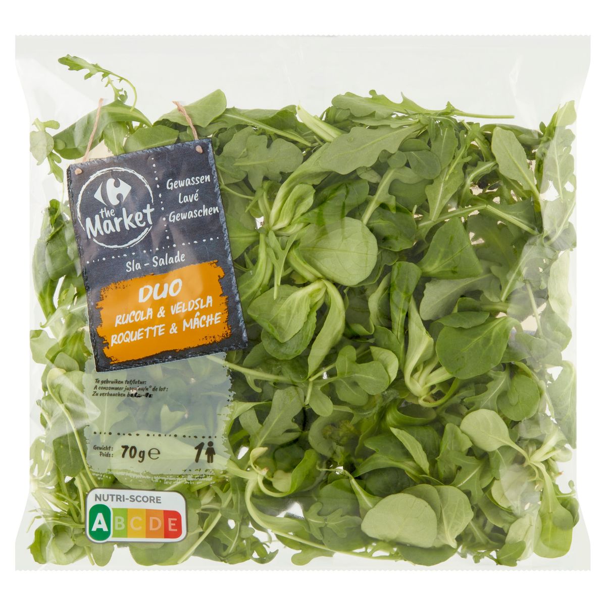 Carrefour The Market Lavé Salade Roquette & Mâche Duo 70 g