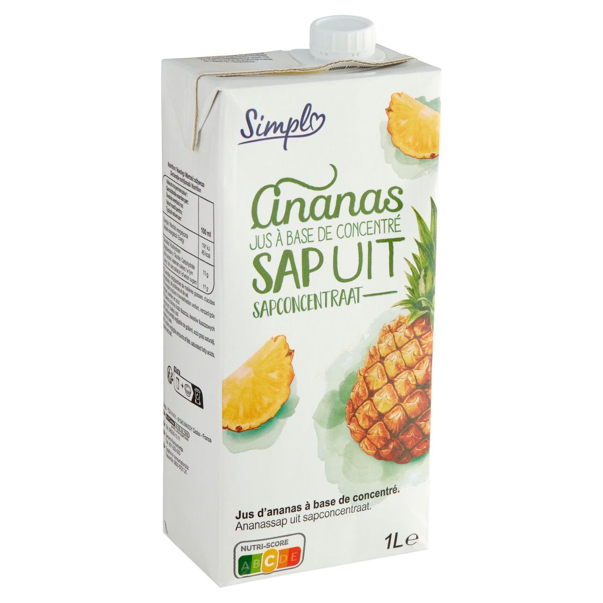 Simpl Ananassap uit Sapconcentraat 1 L Carrefour Site