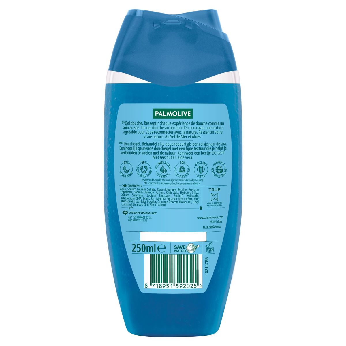 Palmolive Thermal Mineral Massage, Gel douche, 250 ml