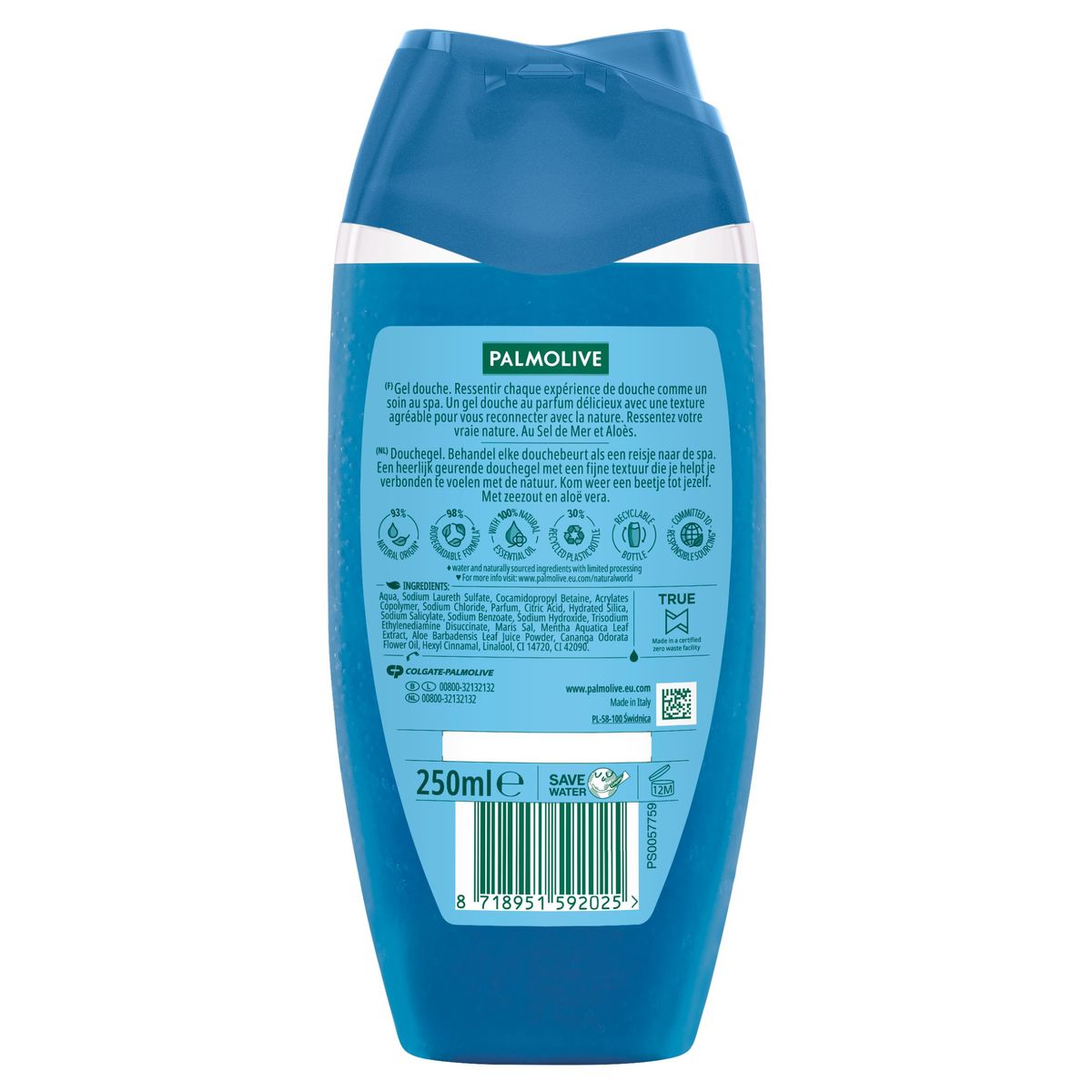Palmolive Thermal Mineral Massage, Gel douche, 250 ml