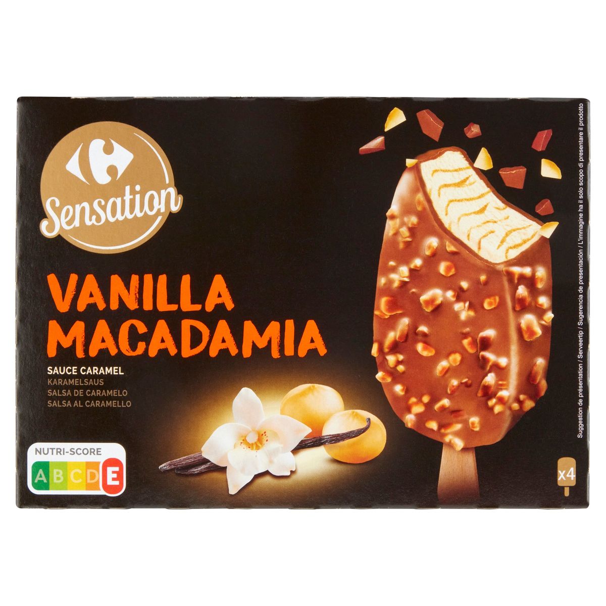 Carrefour Sensation Vanilla Macadamia Sauce Caramel 4 Pièces 282 g