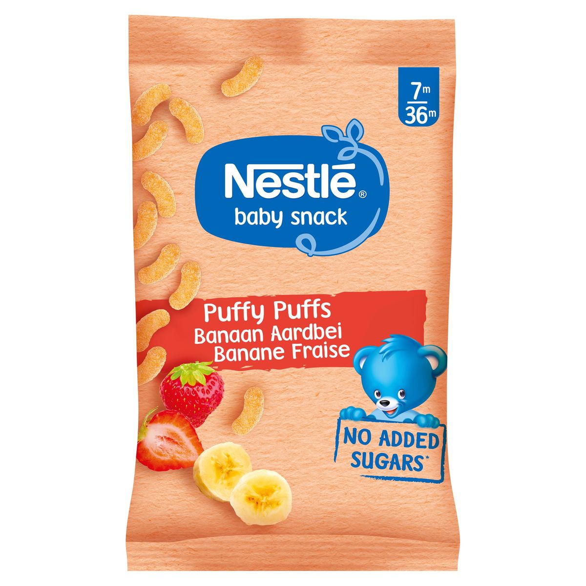 Nestlé Baby Snack Puffy Puffs Banane Fraise dès 7mois (28g)