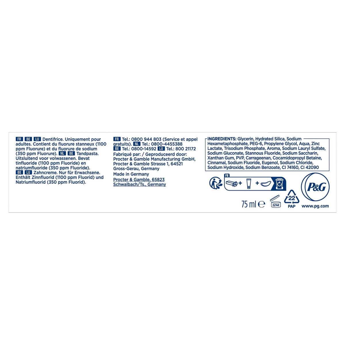 Tandvlees & Glazuur Pro-Repair tandpasta 75ml | Carrefour image number 8