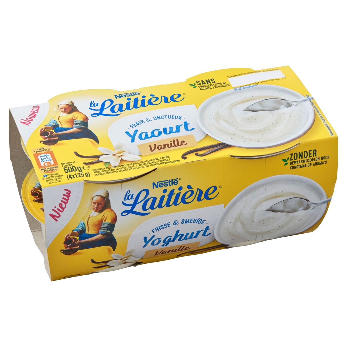 Yaourt pot laitier vanille - 4 x 125 g - DELISSE au meilleur prix