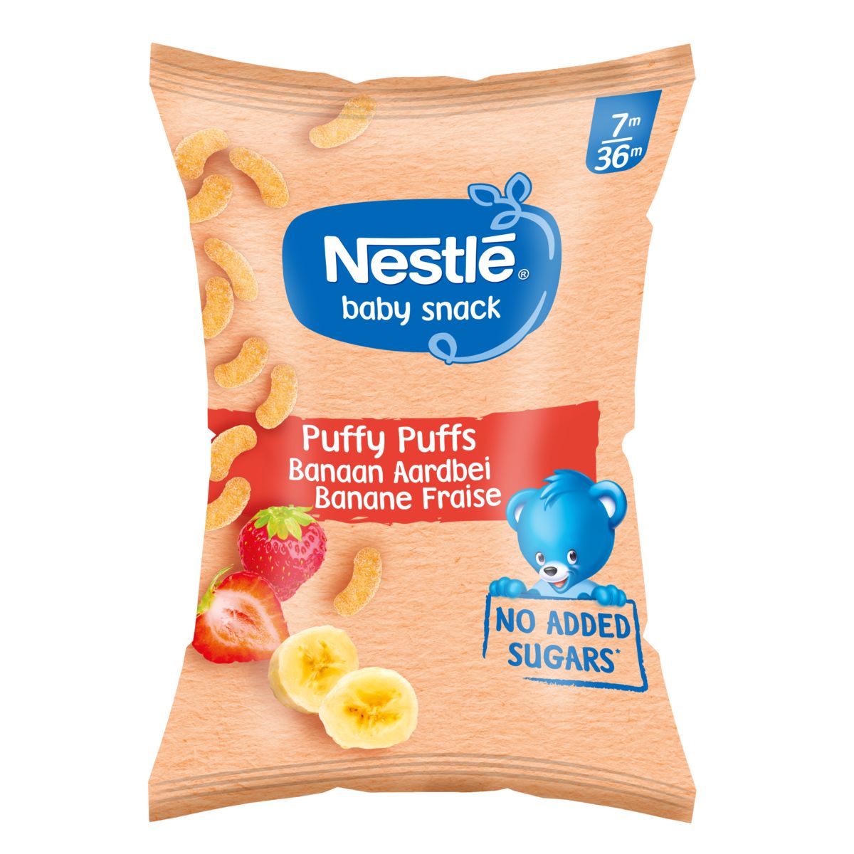Nestlé Baby Snack Puffy Puffs Banane Fraise dès 7mois (28g)