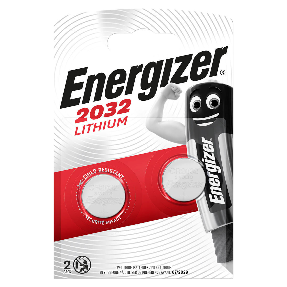 Energizer Lithium 2 Knoopbatterijen 3V - CR2032