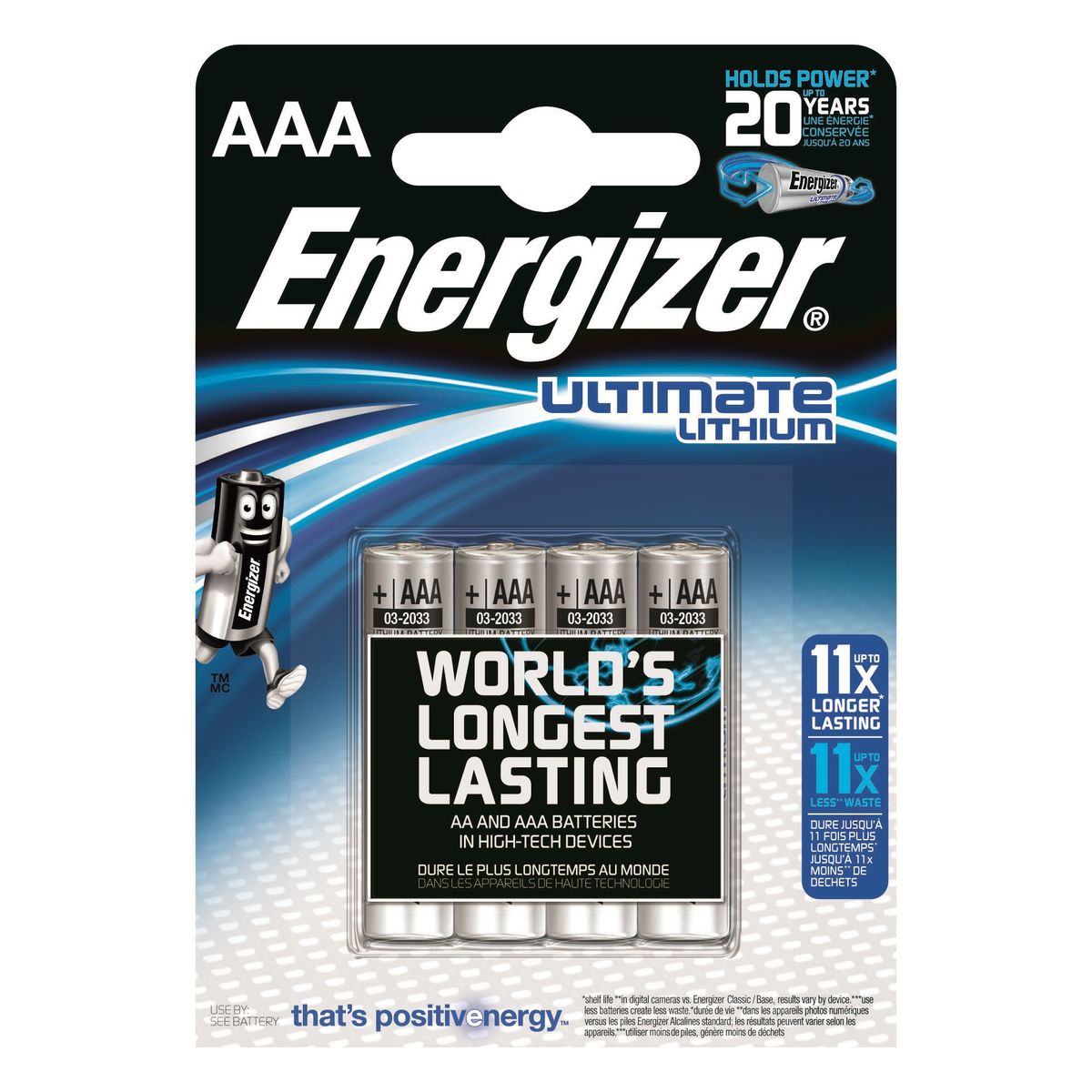 Energizer AAA Ultimate Lithium 4 Piles