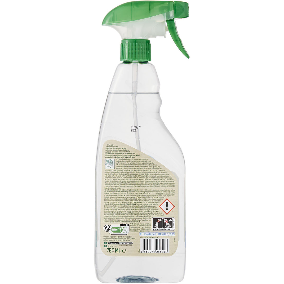 Carrefour Eco Planet Spray Nettoyant Salle de Bain 750 ml