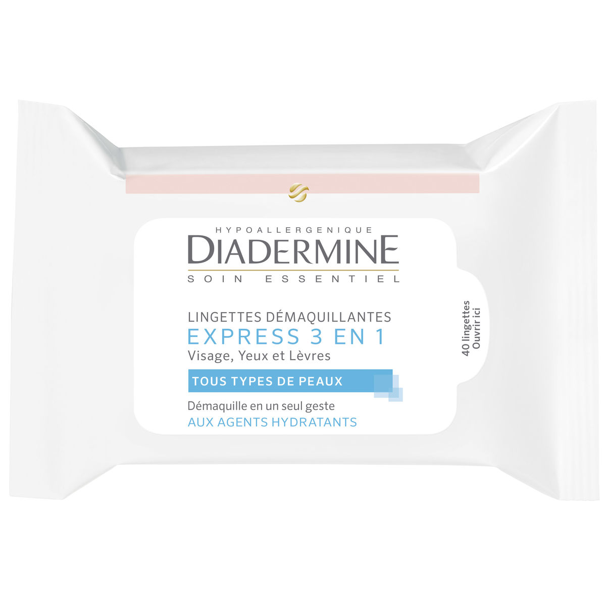 Diadermine Express 3-in-1 Cleansing lingettes Maxipack 40 pcs