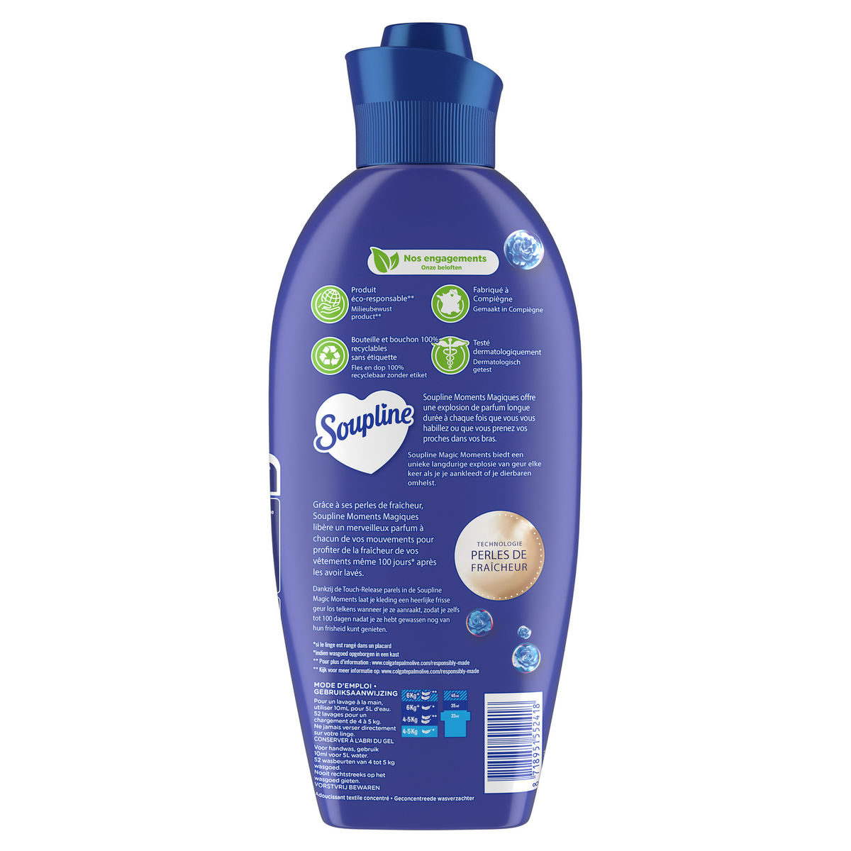 Adoucissant concentré Soupline 3D Moments magiques Câlin d'Amour 1.2L