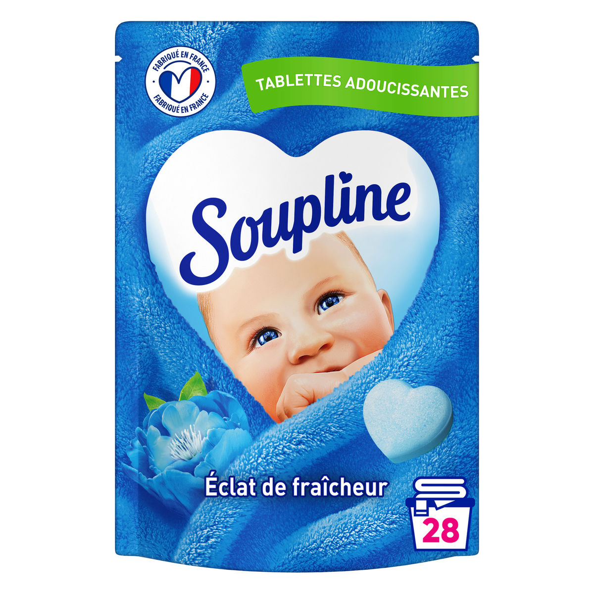Soupline Tablettes Adoucissantes Éclat de Fraîcheur - 28 lavages