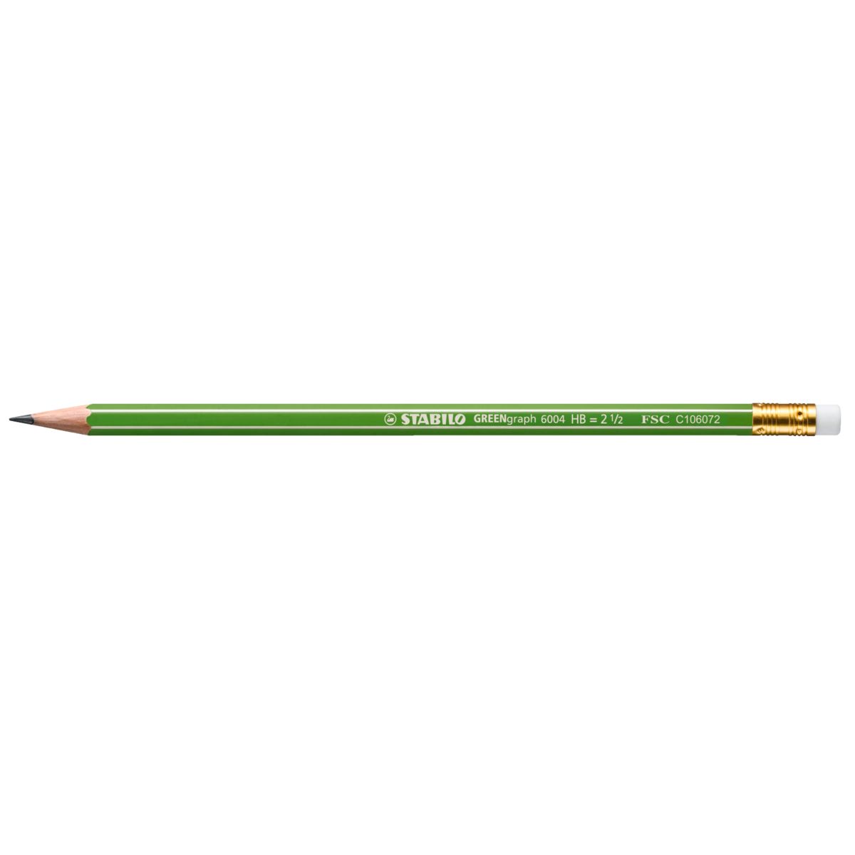 STABILO 3 Crayons GREENgraph avec gomme, HB = 2 1/2