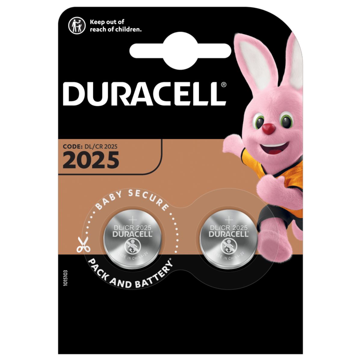 Duracell DL/CR2025 Lithium 2 Piles Bouton 3V