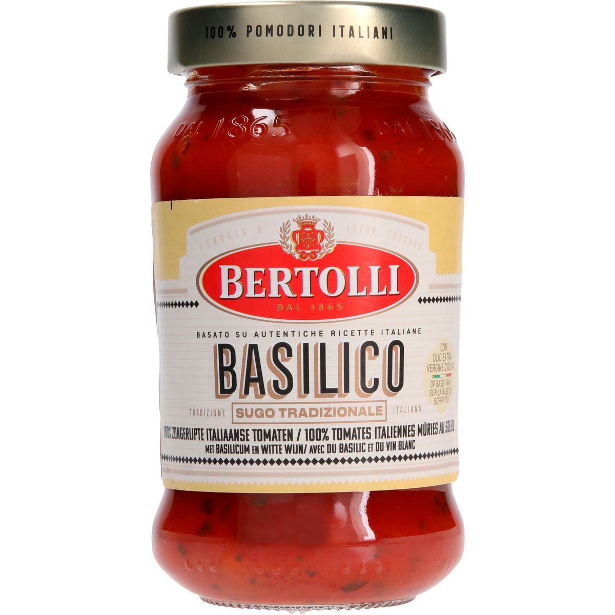Bertolli Sauce pour pâtes Basilic Bocal 400 g