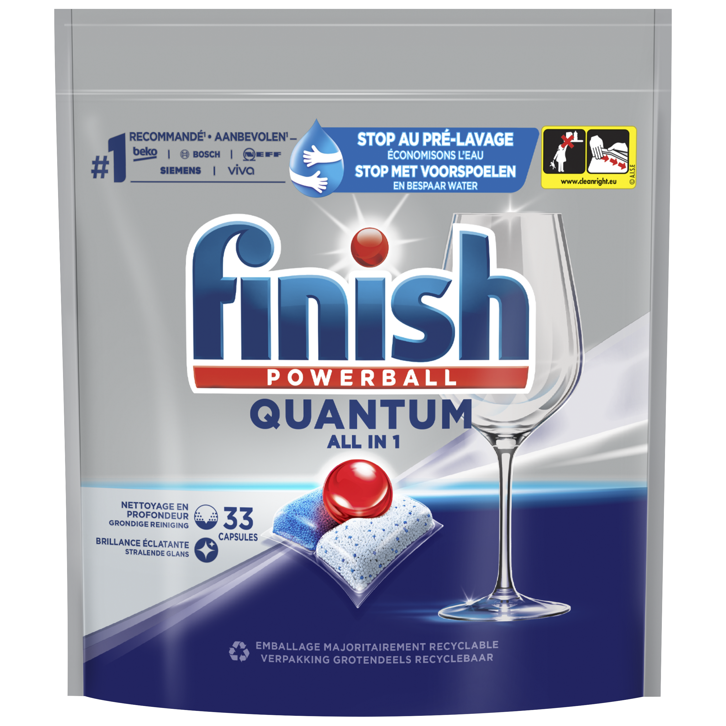 Finish Quantum Regular Tablettes pour lave-vaisselle - 33 tabs