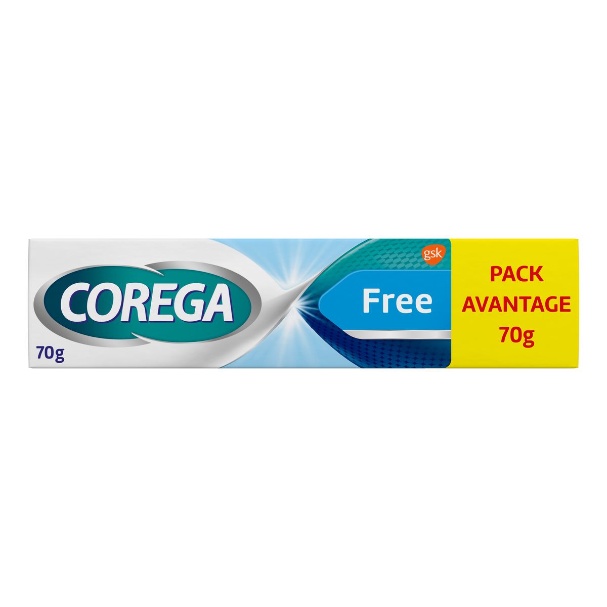 Corega Free crème adhésive pour prothèse dentaires, 70 g